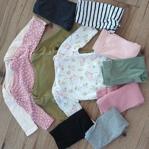 3-6 Month Girls Cloud Island Onesie and Legging Haul